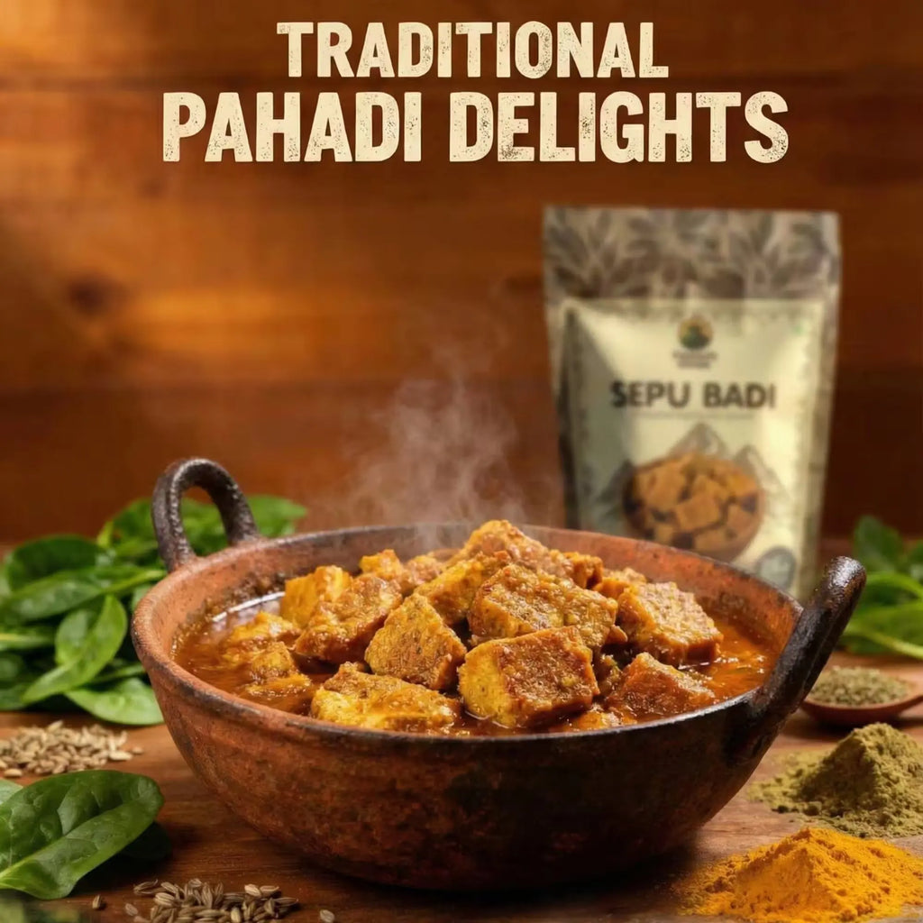 Sepu Badi traditional preparation sun-dried urad dal Himachal Pradesh