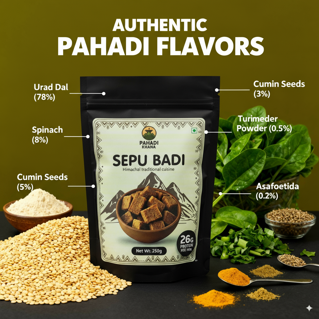 Traditional Himachali Sepu Badi – Taste of Mandi Pack of 100/250 gram